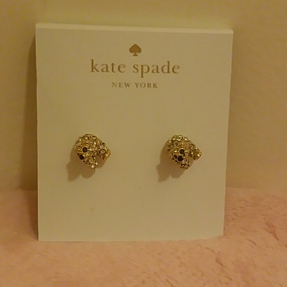 Kate Spade polar bear earrings NIB